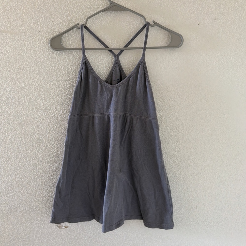 Brandy melville Gray Strappy Tank Top